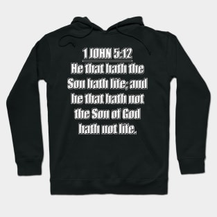 1 John 5:12 Bible Verse (KJV) Hoodie